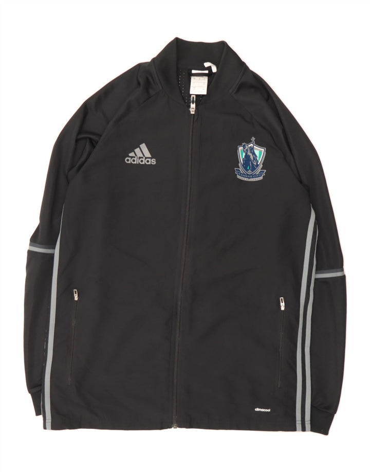 ADIDAS Mens Climacool Graphic Tracksuit Top Jacket Large Black Polyester Vintage Adidas and Second-Hand Adidas from Messina Hembry 