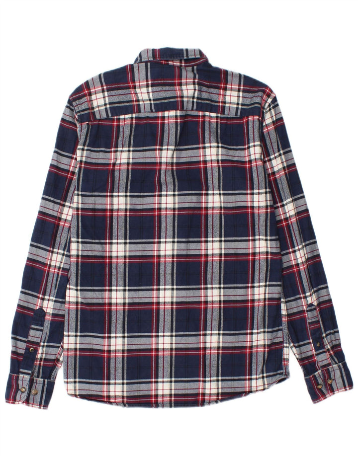 Jack & Jones Herren-Flanellhemd XS, marineblau, kariert, Baumwolle