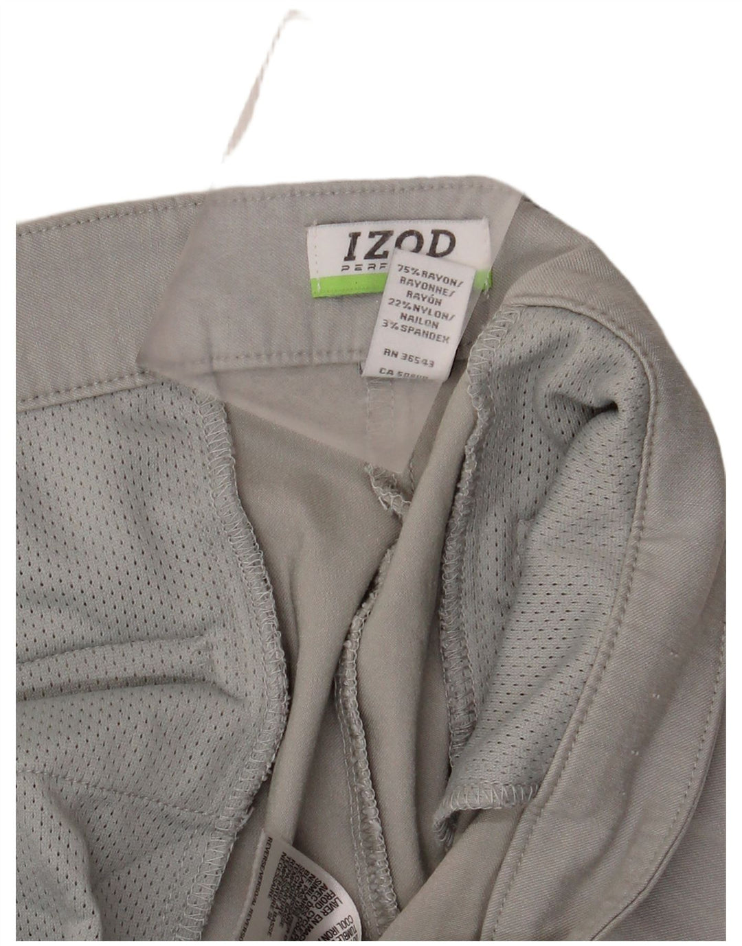 IZOD Damen gerade Chinohose US 14 XL W38 L30 Grau Rayon