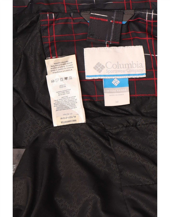 Columbia Damen Interchange Kapuzen-Regenjacke UK 14 Medium Black Check