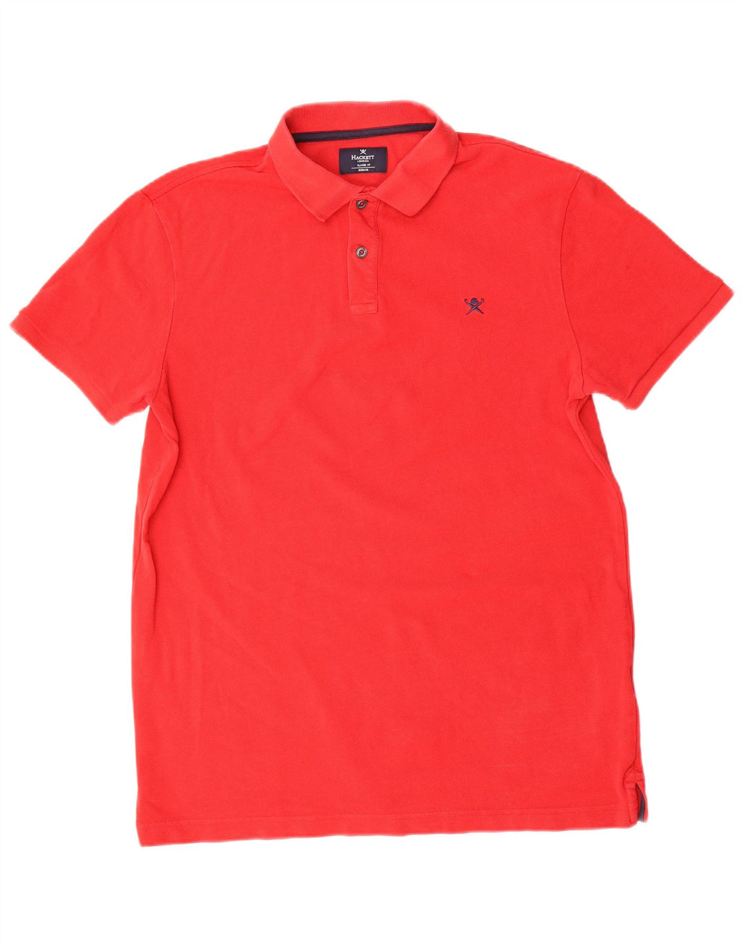 Hackett Herren-Poloshirt mit klassischer Passform, mittelrote Baumwolle