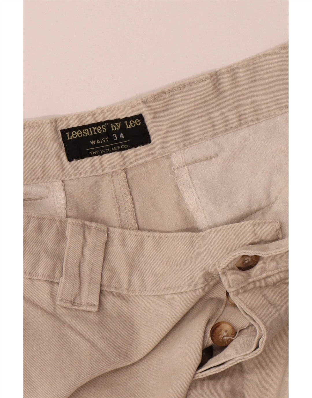 Lee Herren gerade Cargohose W34 L32 Beige Baumwolle