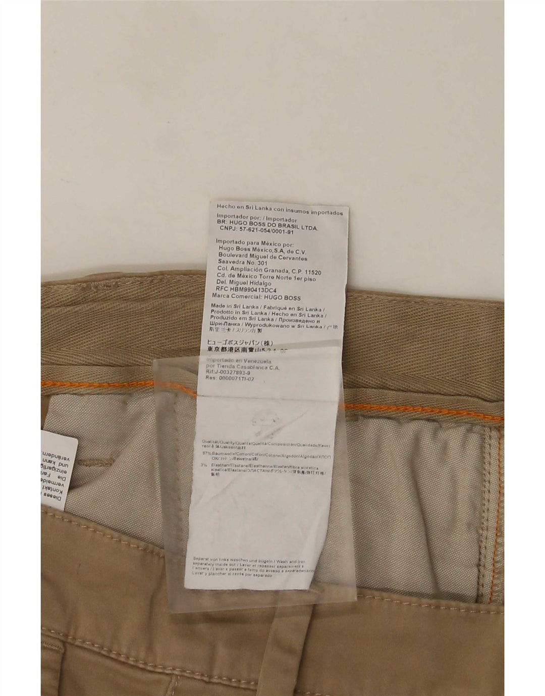 Hugo Boss Herren Chinoshorts W35 Large Beige Baumwolle