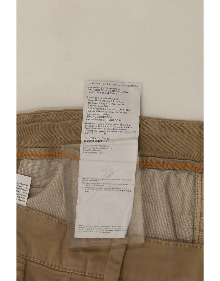 Hugo Boss Herren Chinoshorts W35 Large Beige Baumwolle