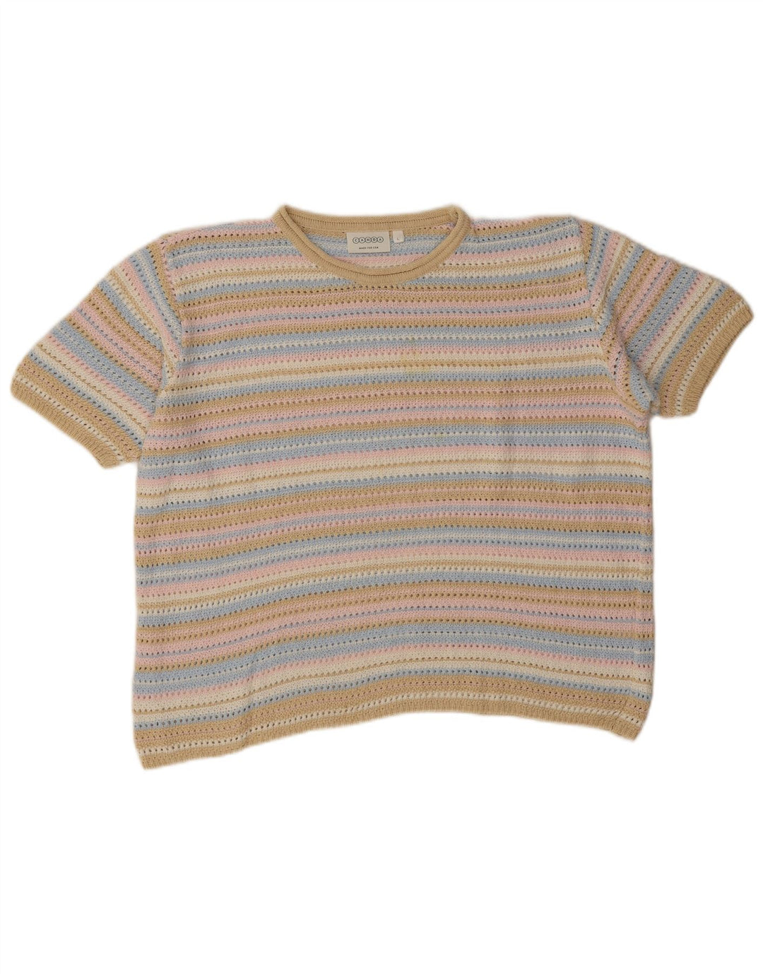 Canda Damen-Pullover, übergroß, Rundhalsausschnitt, Gr. 42, Größe L, mehrfarbig