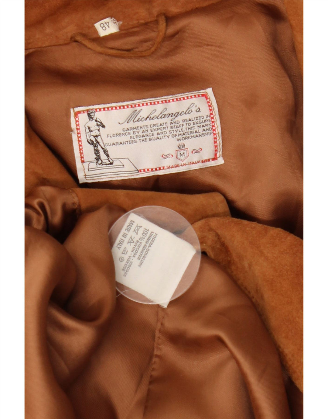 MICHELANGELO Damen Wildlederjacke IT 48 XL Braunes Leder
