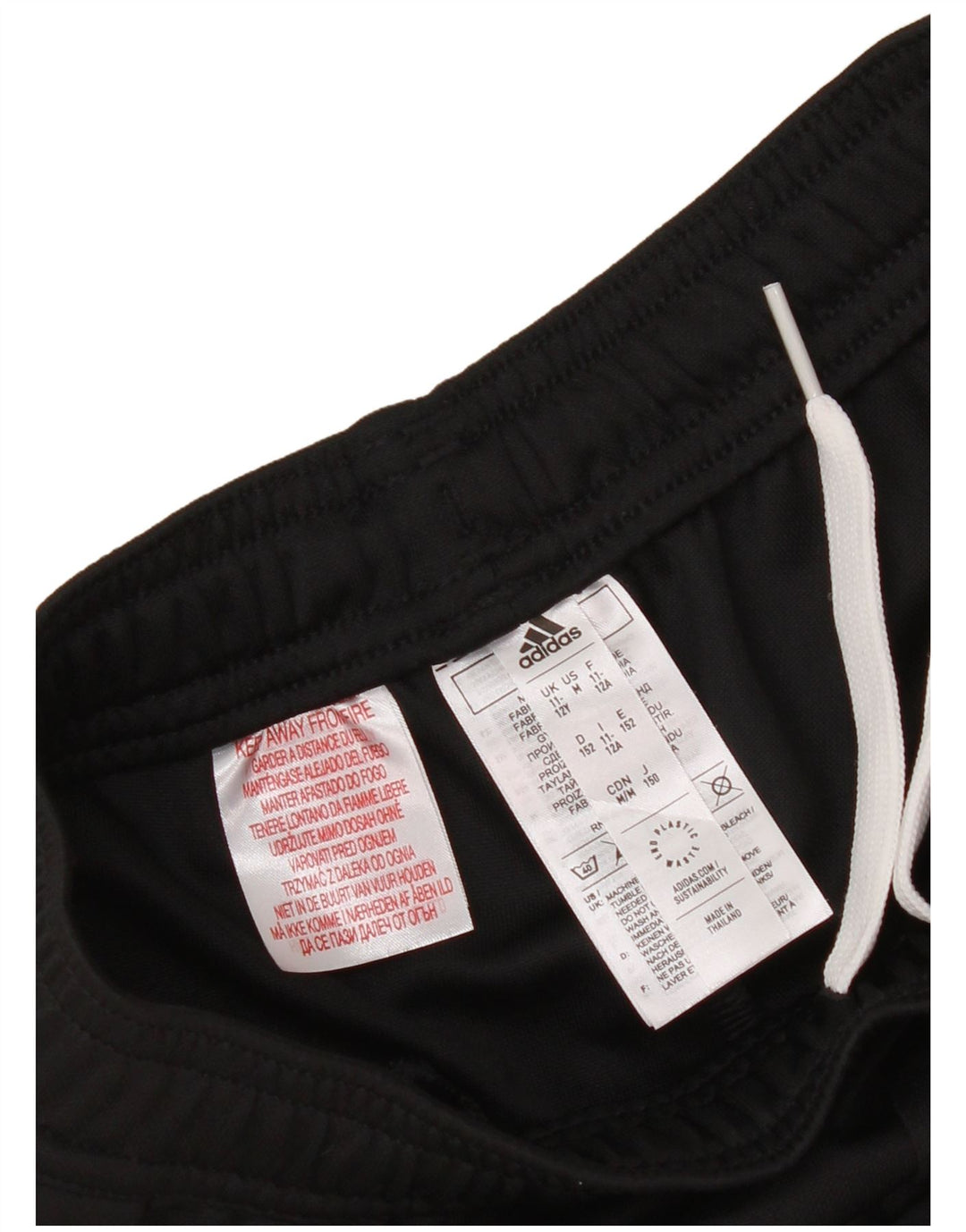 Adidas Jungen Aeroready Trainingshose 11–12 Jahre, schwarzes Polyester