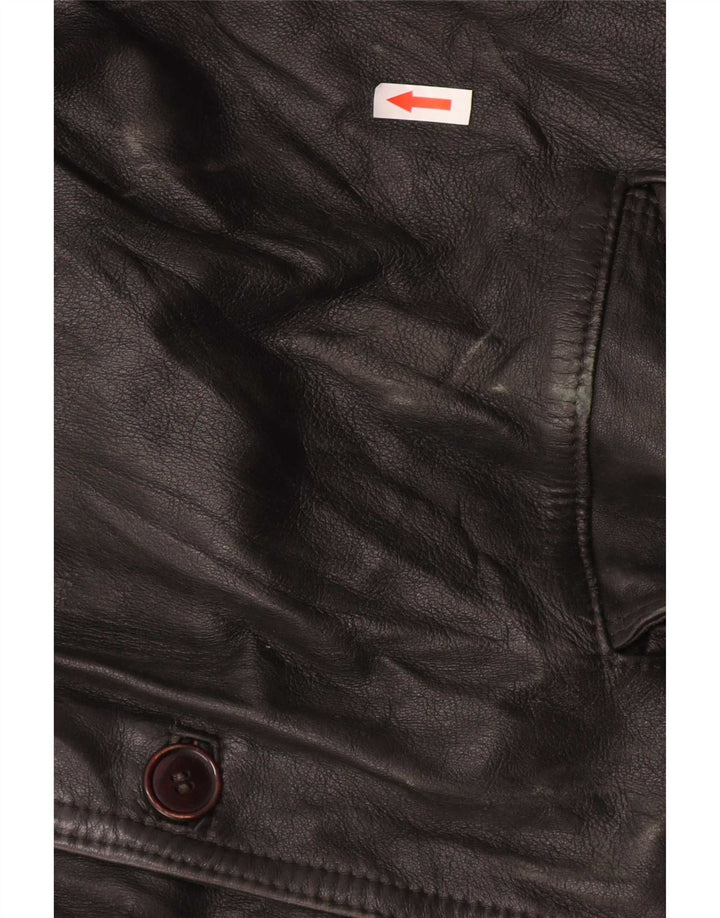 Vintage Herren Lederjacke UK 40 Large Schwarz