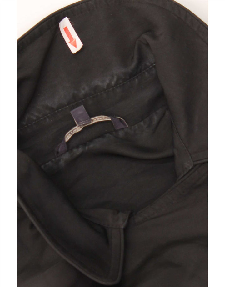 Marks & Spencer Damen Trenchcoat UK 10 Small Schwarz Polyester
