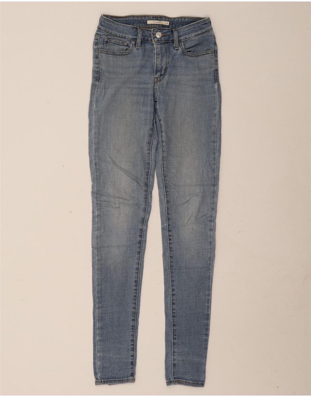 Levi's Damen 711 Skinny Jeans W26 L32 Blaue Baumwolle