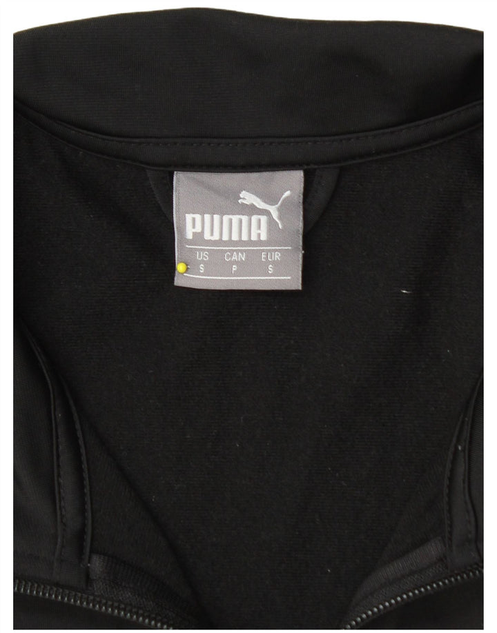 PUMA Herren-Trainingsanzug, Oberteil, Jacke, Größe S, Schwarz, Farbblock-Polyester