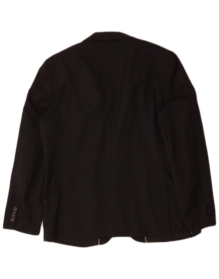 Marks & Spencer Herren Autograph 2-Knopf-Blazerjacke, UK 44, XL, schwarze Wolle