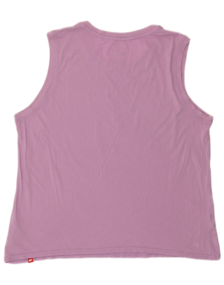 NEW BALANCE Womens Graphic Vest Top UK 18 XL Purple Modal