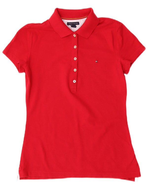 Tommy Hilfiger Damen Poloshirt UK 10 Small Rot