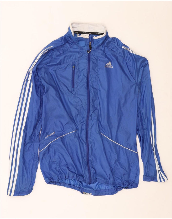 Adidas Herren Clima Proof Regenjacke UK 38 Mittelblaues Polyamid