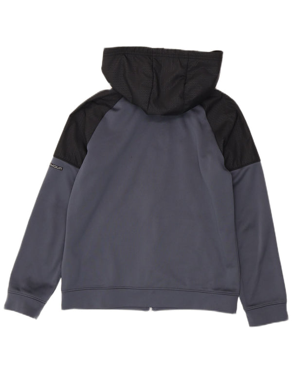 Under Armour Jungen-Kapuzenpullover mit Reißverschluss, 11–12 Jahre, Größe L, Marineblau
