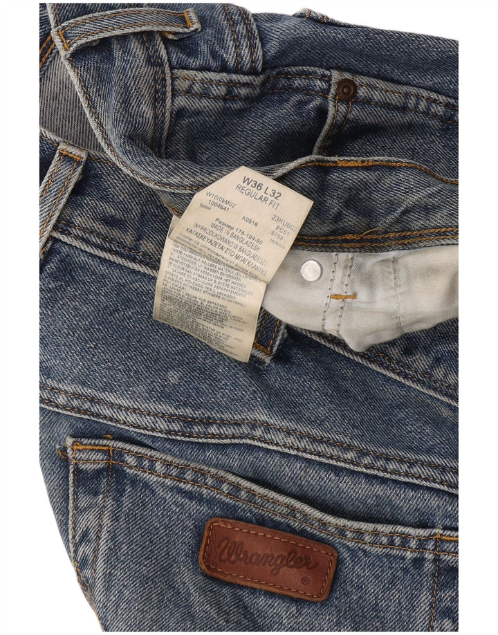 Wrangler Herren-Jeans mit normaler Passform, gerade Passform, W36, L32, blaue Baumwolle