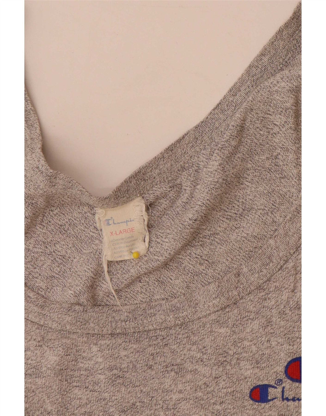 Champion Herren-Weste-Top XL aus grau gefleckter Baumwolle