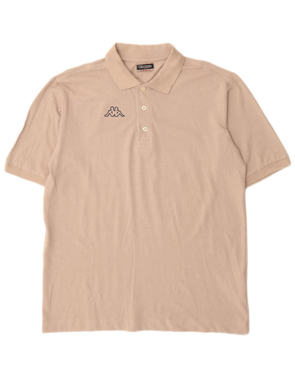 Kappa Herren Poloshirt Large Beige Baumwolle