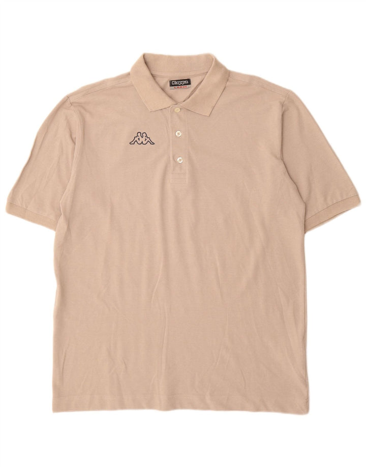 Kappa Herren Poloshirt Large Beige Baumwolle