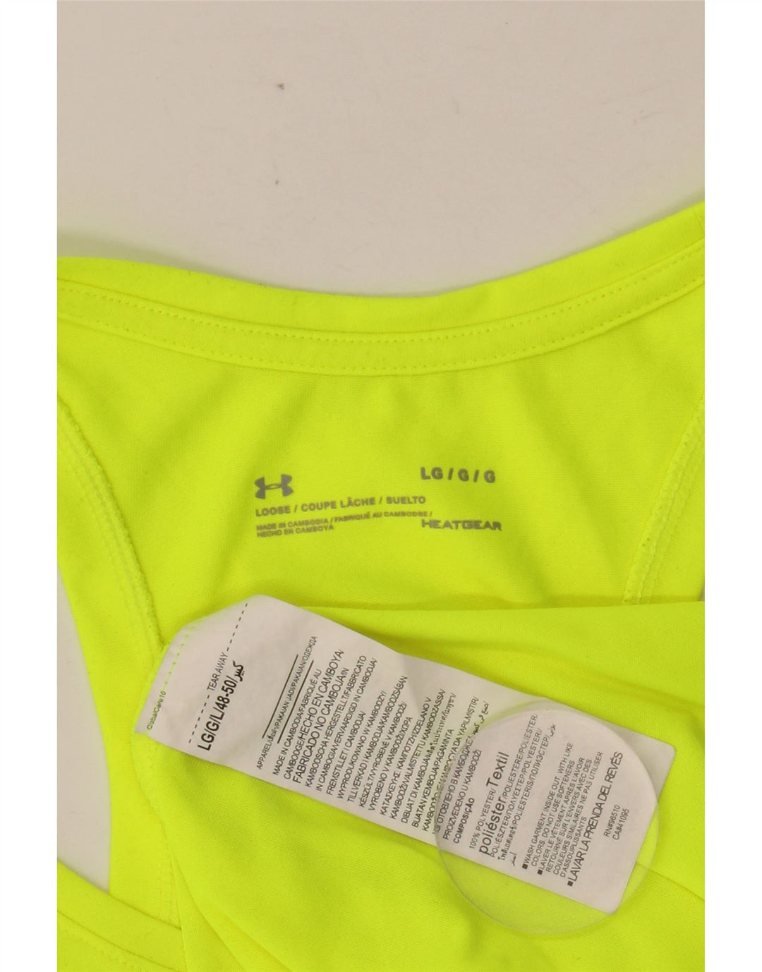 UNDER ARMOUR Herren Heat Gear Grafik-Weste-Oberteil, Größe L, Grün, Polyester