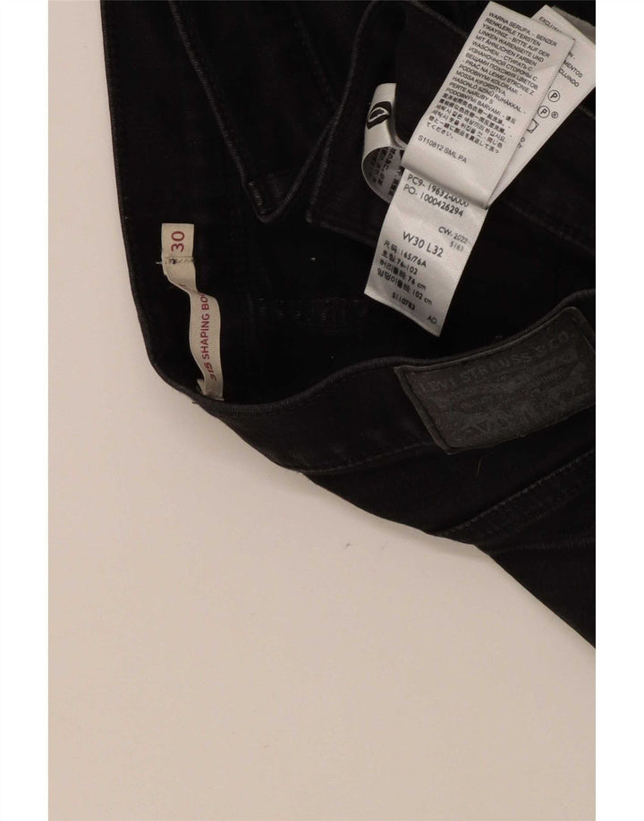 Levi's Damen 315 Bootcut Jeans W30 L32 Schwarze Baumwolle