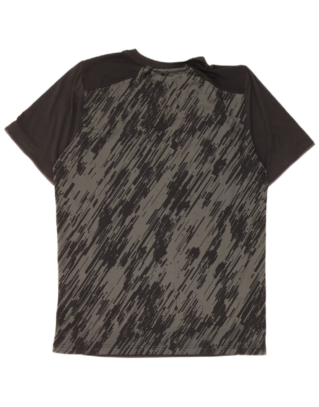 Nike Herren Dri Fit T-Shirt Top Mittelschwarzes geometrisches Polyester