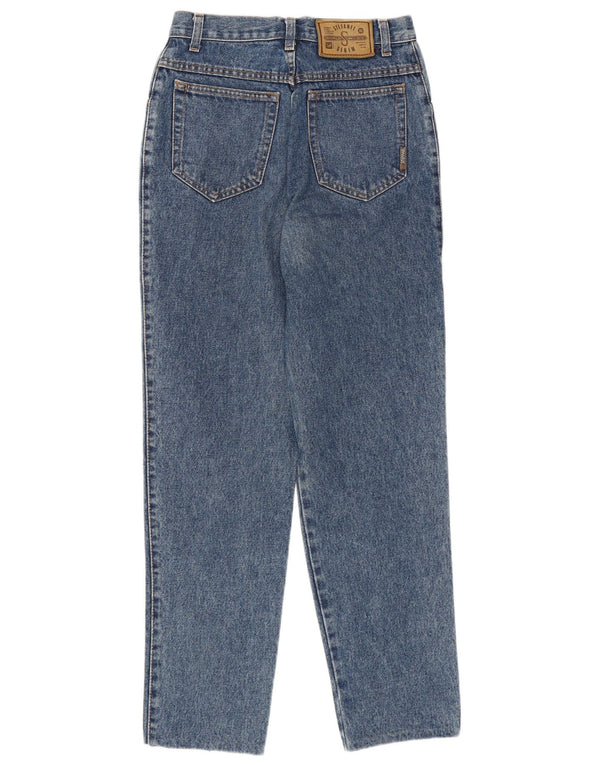 STEFANEL Damen High Waist Tapered Jeans IT 44 Medium W26 L27 Blaue Baumwolle