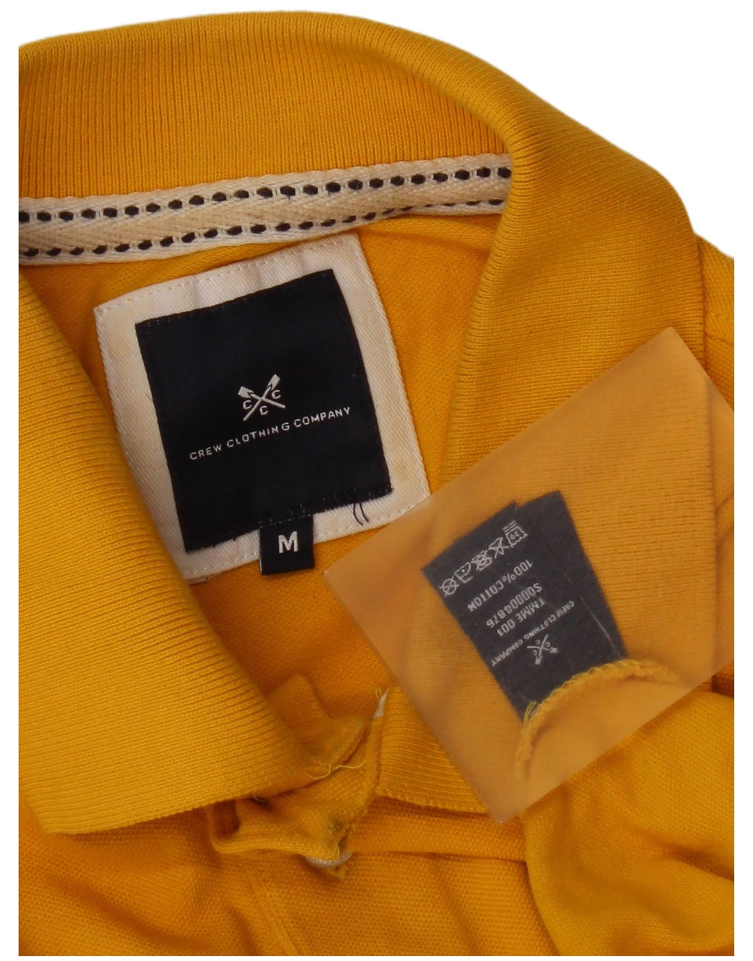 Crew Clothing Herren-Poloshirt aus mittelgelber Baumwolle