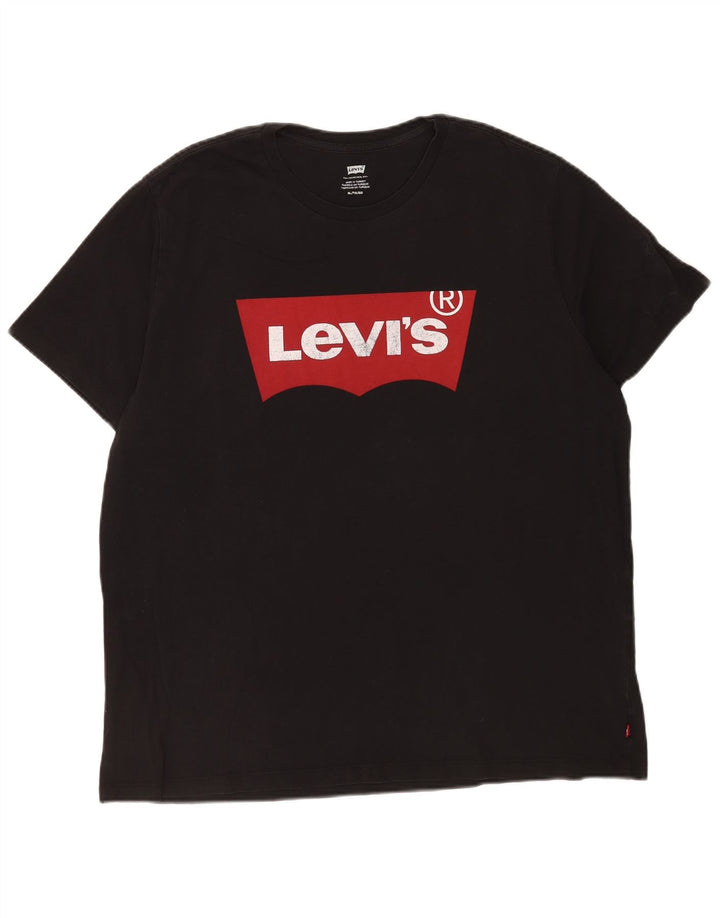 Levi's Herren-T-Shirt mit Grafik, XL, schwarze Baumwolle