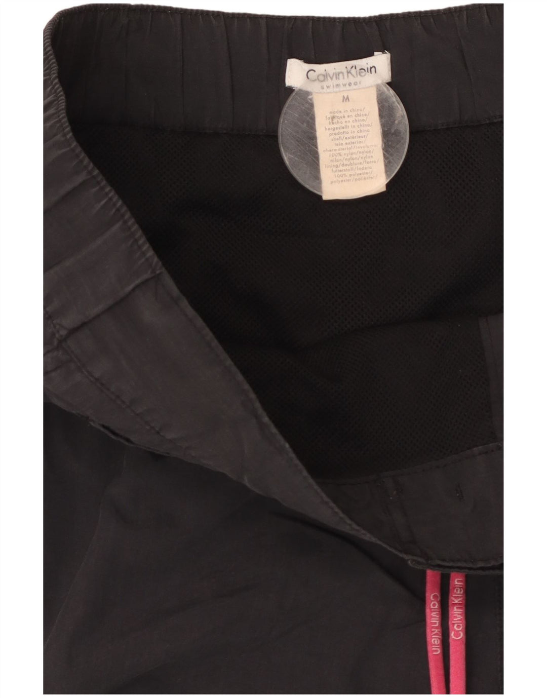 Calvin Klein Herren Badeshorts mit Grafik, Mittelschwarzes Nylon