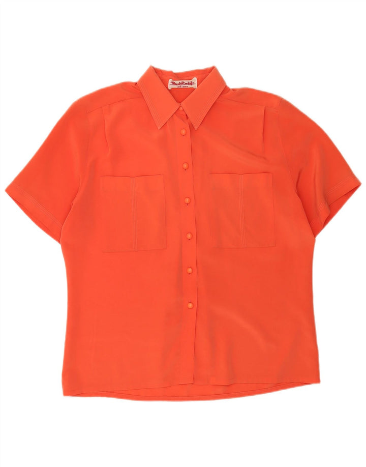 Linea Donna Damen Kurzarm-Oversize-Hemdbluse IT 44 Mittelorange