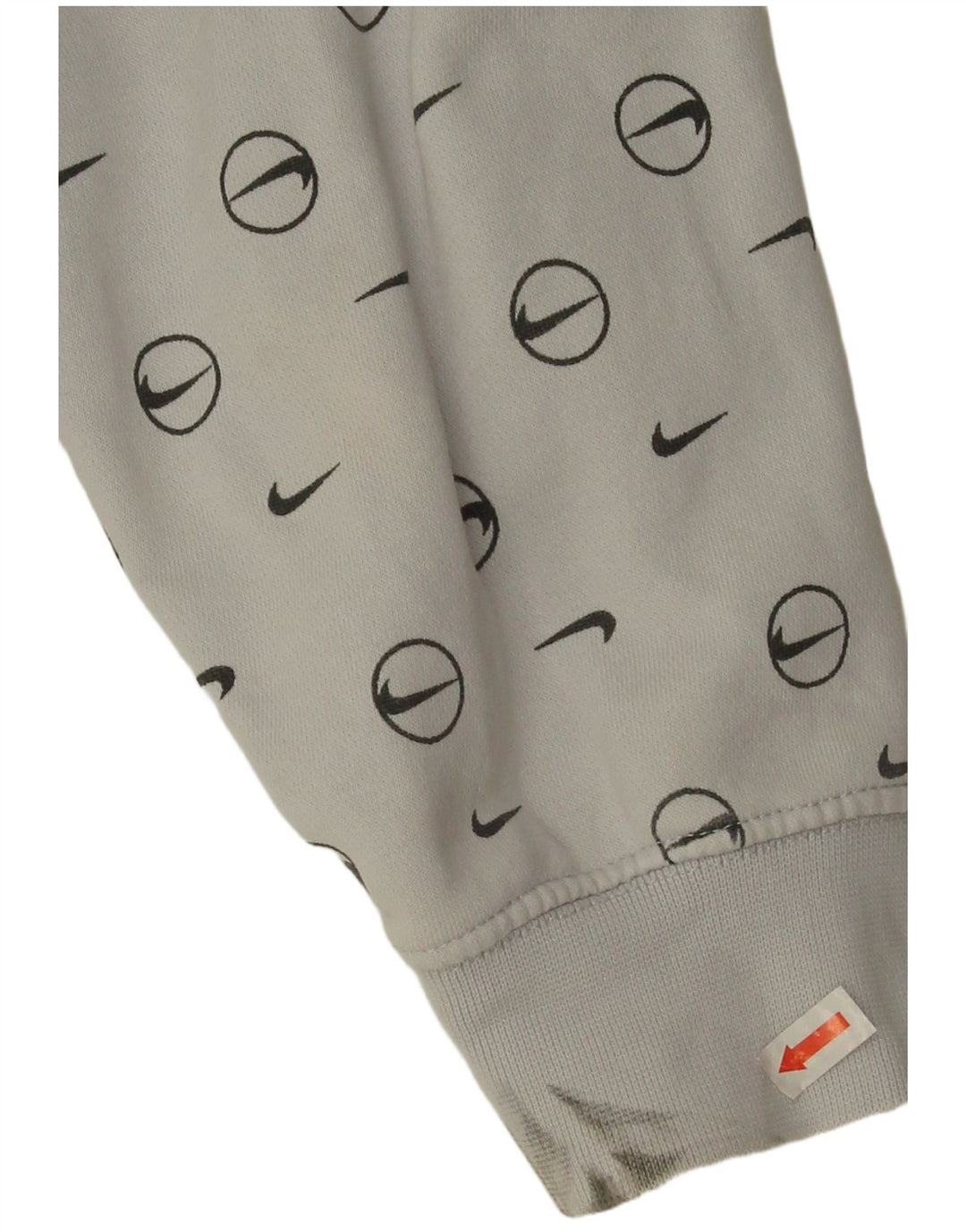 Nike Womens Oversized Crop Graphic Sweatshirt Pullover UK 10 Small Grau