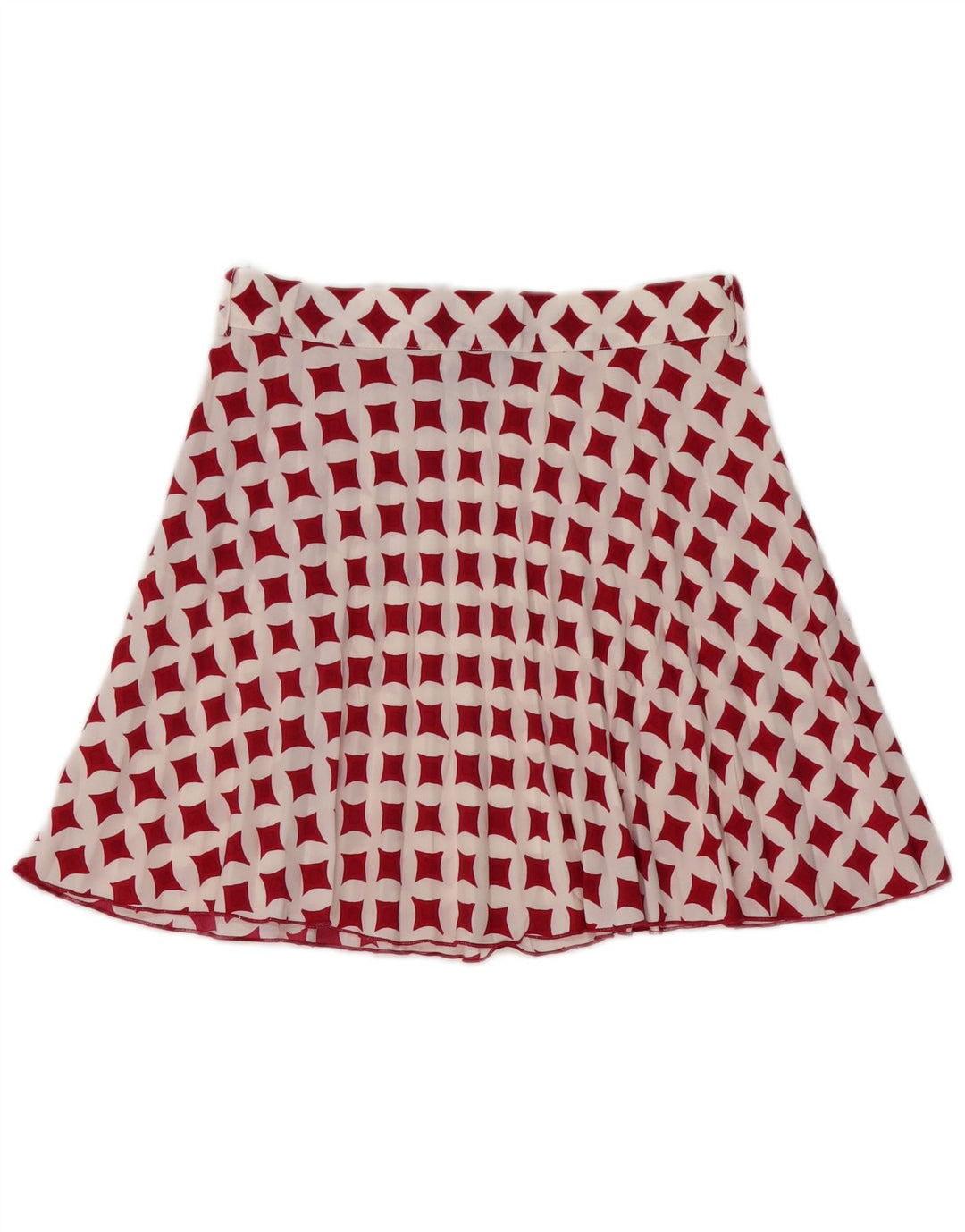 Zara Damen Minirock Medium W28 Weiß Geometrisch