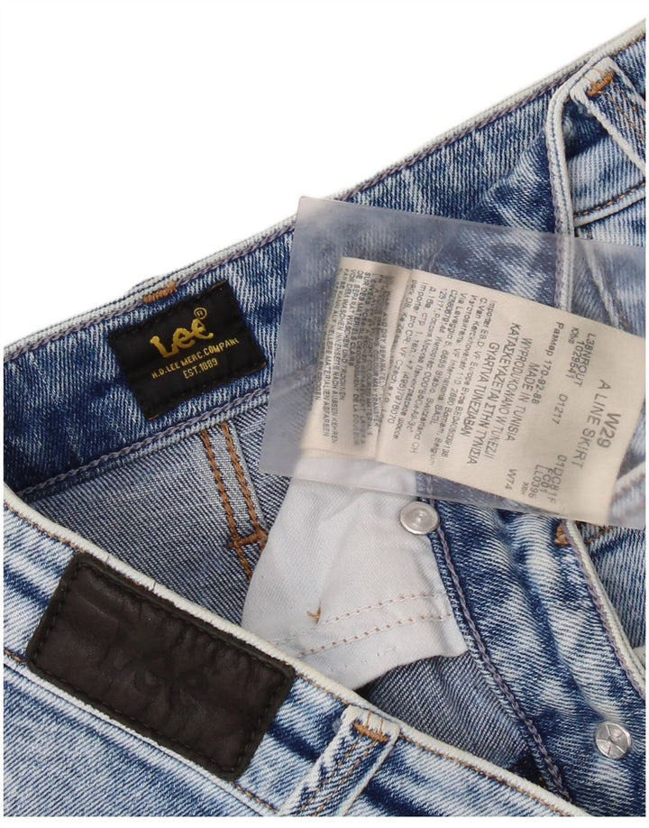 LEE Damen-Denim-A-Linien-Rock W29, mittelblaue Baumwolle
