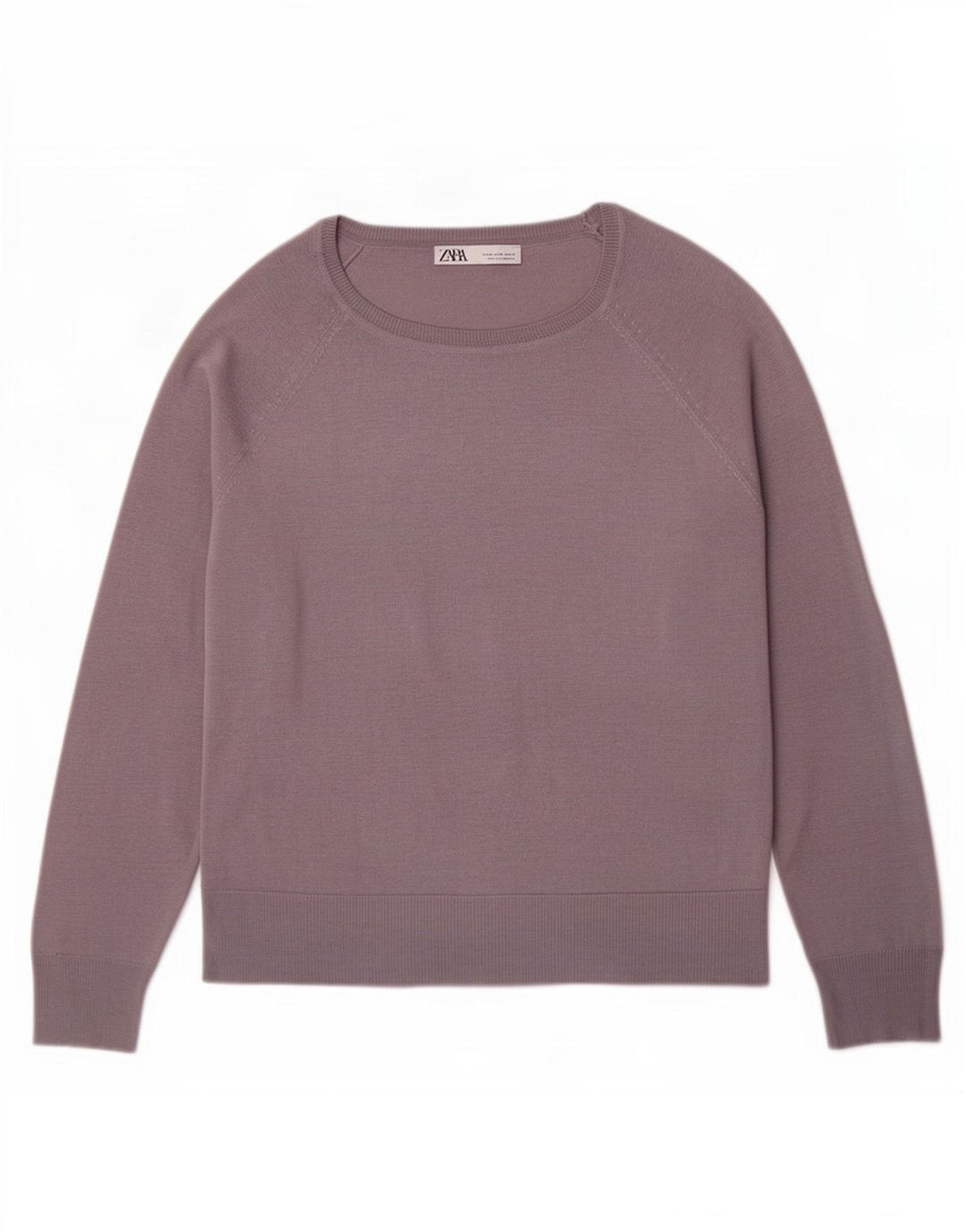 Zara Damen-Pullover mit U-Boot-Ausschnitt, Gr. 14, Mittelgrau