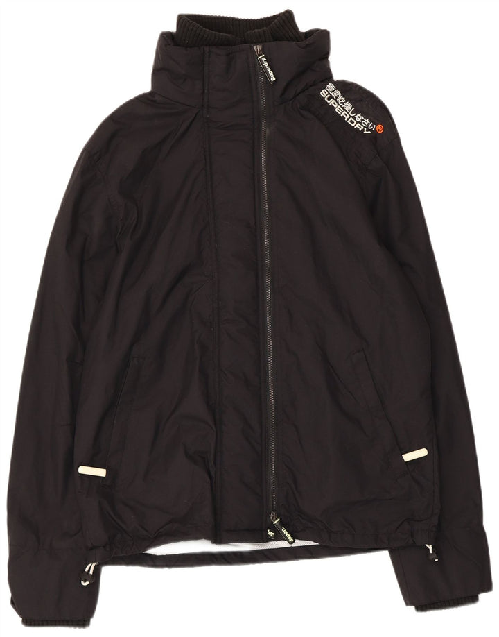 Superdry Damen Windcheater Graphic Windjacke UK 16 Large Schwarz