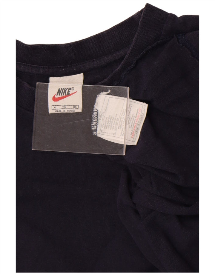 Nike Herren T-Shirt Top XL Marineblau Baumwolle