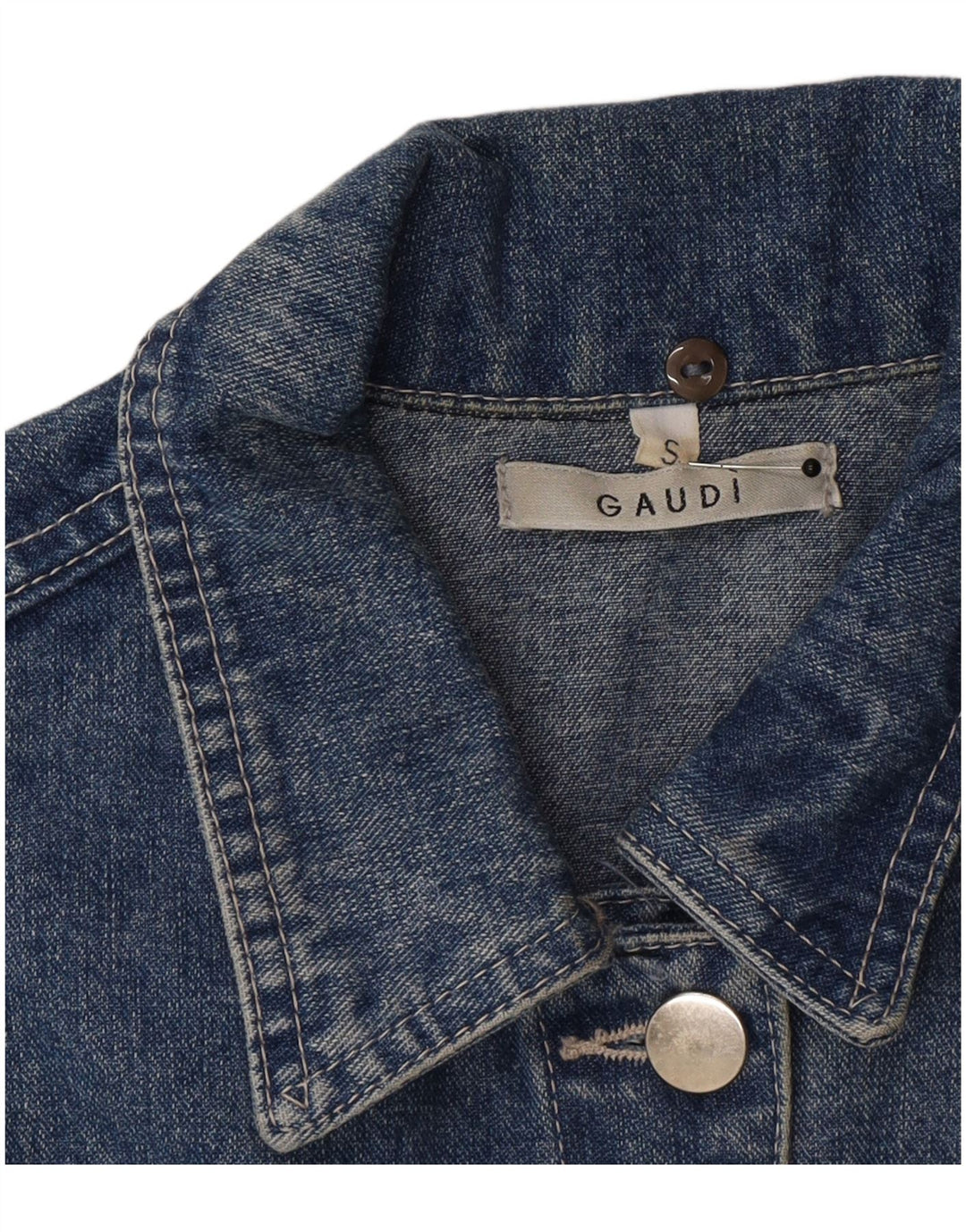 Gaudi Damen Jeansjacke UK 10 Small Blaue Baumwolle