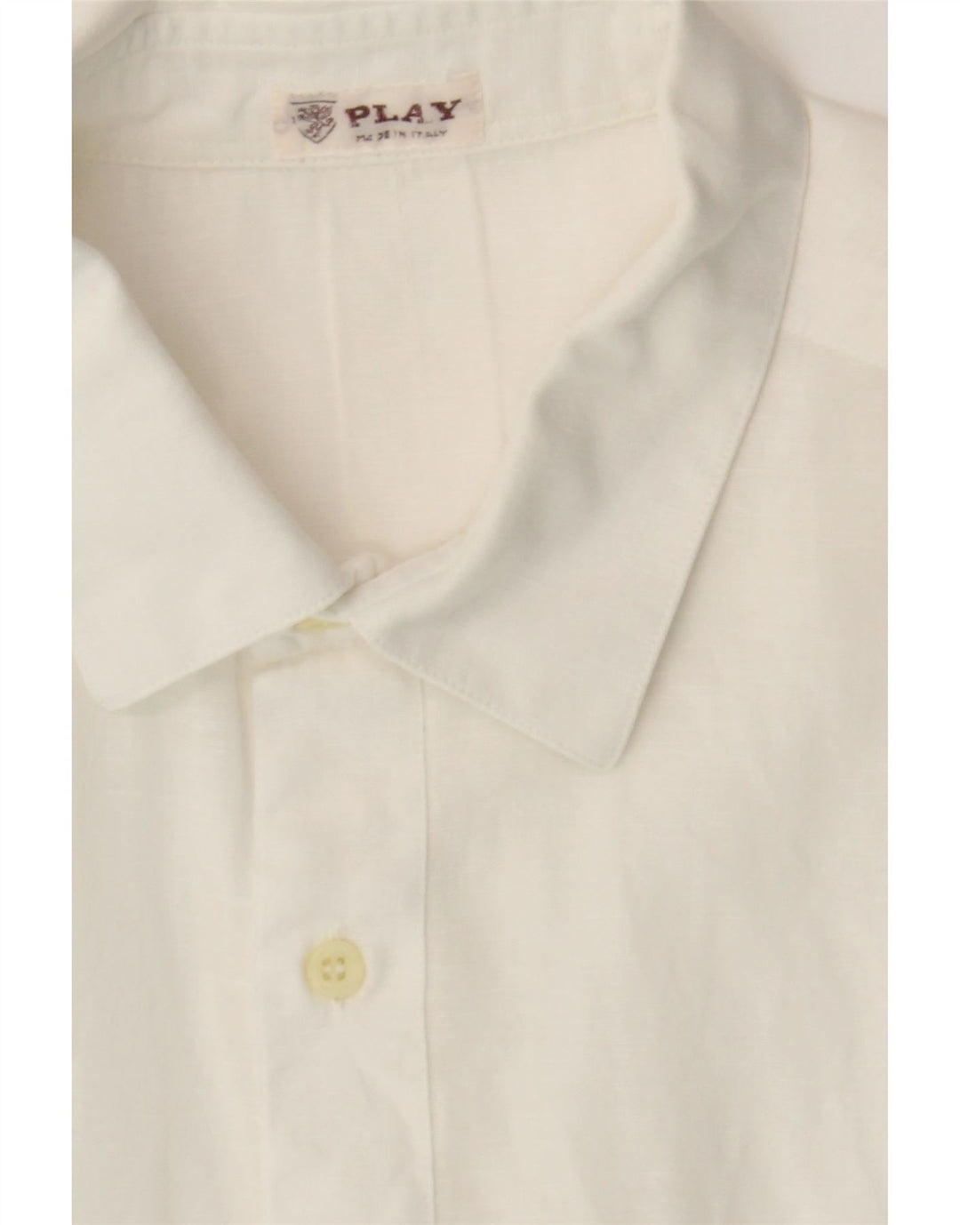 REPLAY Mens Short Sleeve Shirt Large White Cotton Vintage Replay and Second-Hand Replay from Messina Hembry 