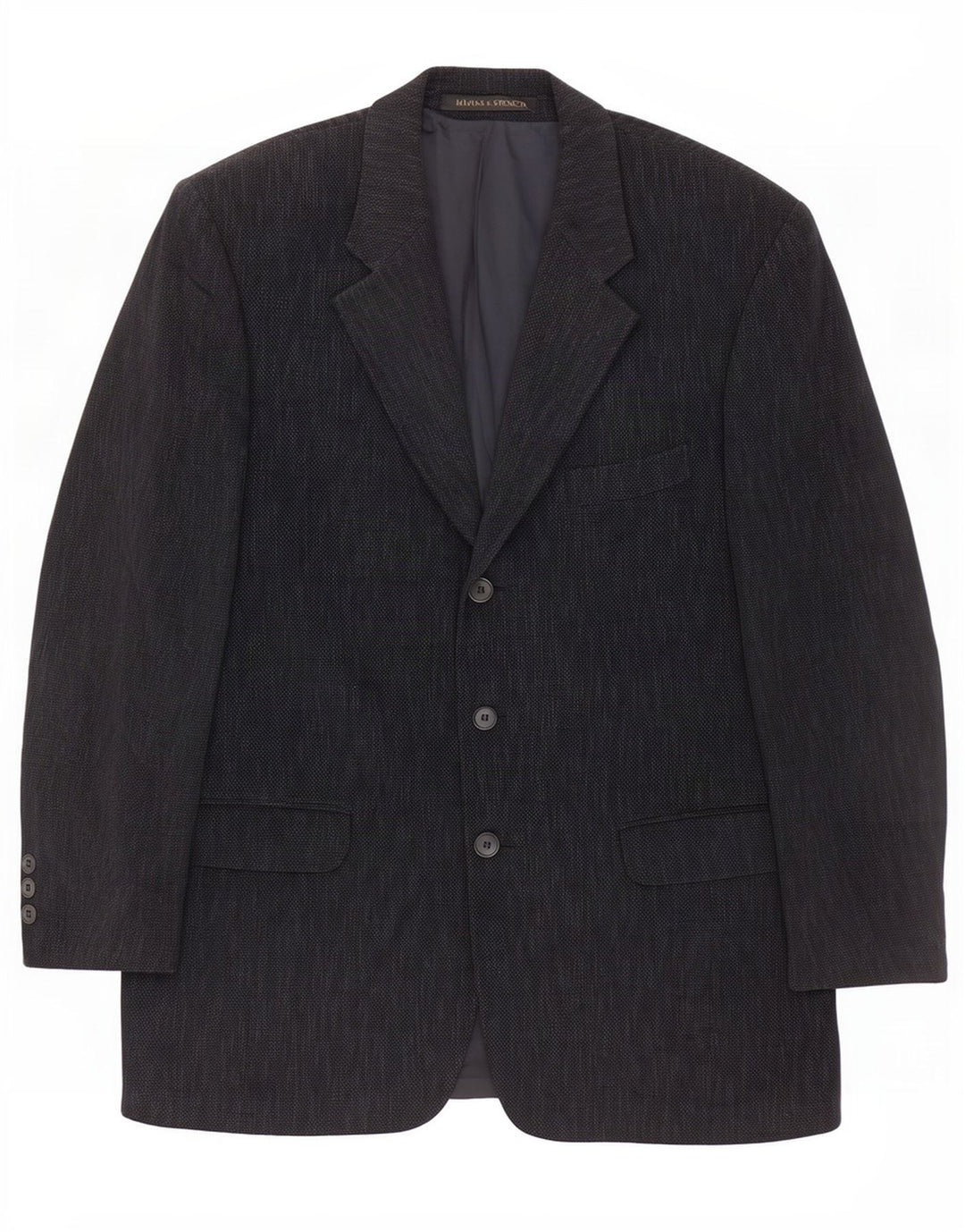 Marks & Spencer Herren St. Michael Blazer Jacke UK 42 Large Schwarz gefleckt