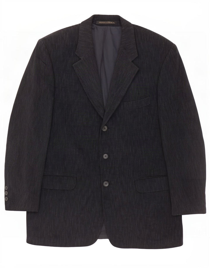 Marks & Spencer Herren St. Michael Blazer Jacke UK 42 Large Schwarz gefleckt