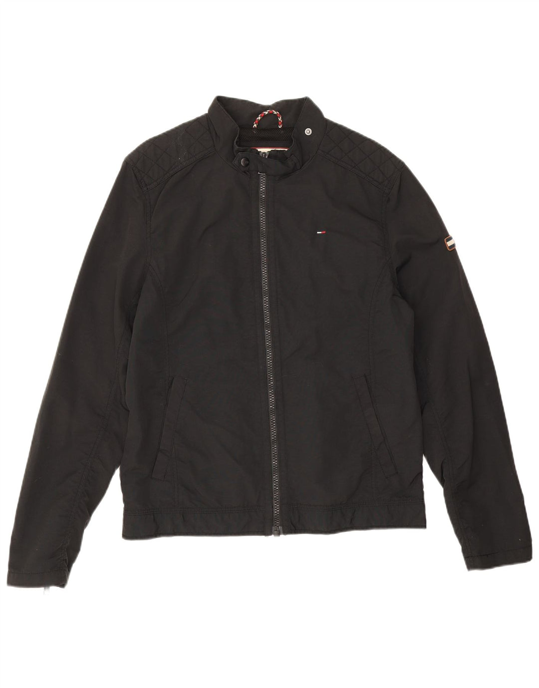 Tommy Hilfiger Herren Bomberjacke UK 38 Medium Schwarz Polyamid