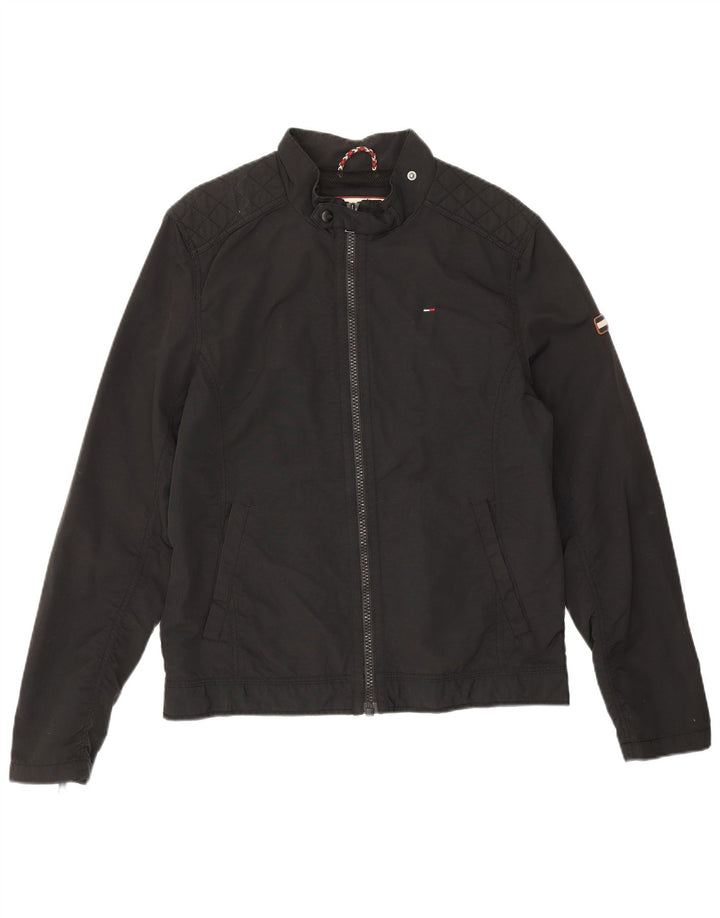 Tommy Hilfiger Herren Bomberjacke UK 38 Medium Schwarz Polyamid