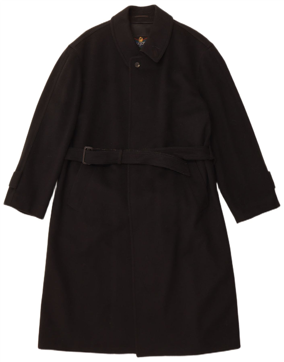 Bugatti Herrenmantel UK 38 Mittelschwarze Wolle