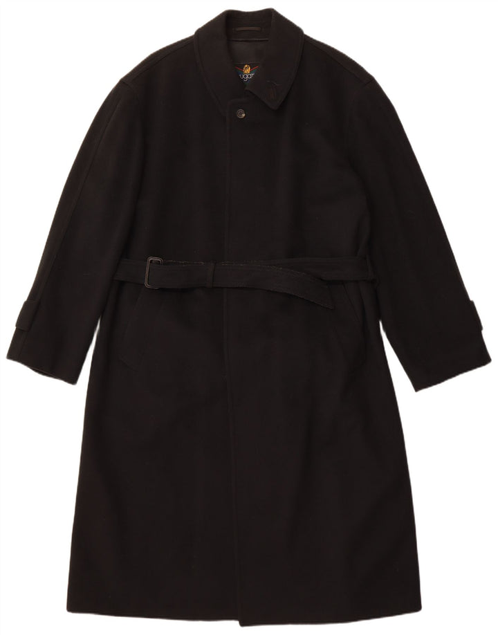 Bugatti Herrenmantel UK 38 Mittelschwarze Wolle