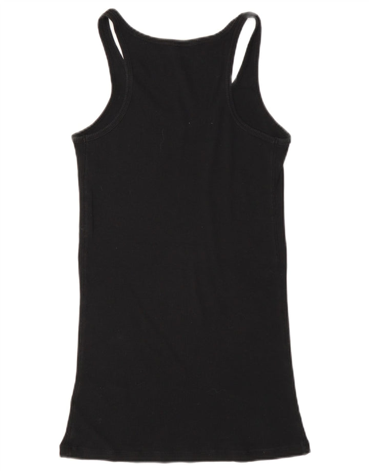 Guess Damen-Top mit grafischem Trägershirt, Größe S, Größe S, Schwarz, Baumwolle