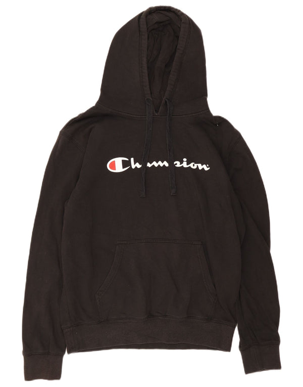 Champion Herren-Kapuzenpullover mit Grafik, groß, aus schwarzer Baumwolle
