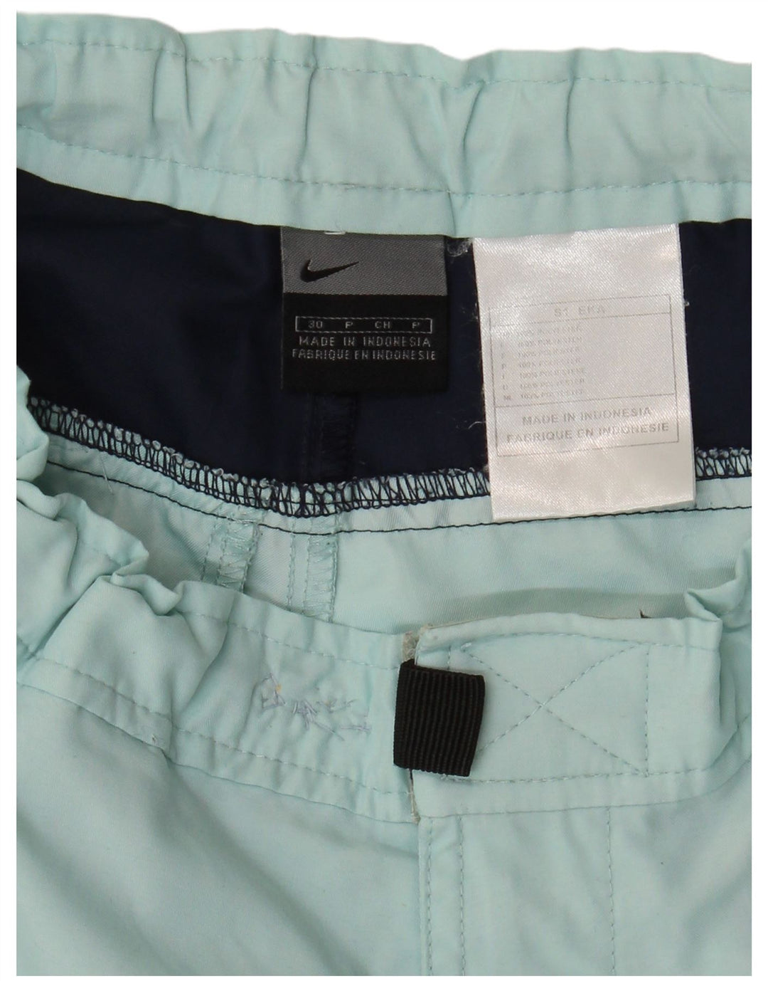 Nike Herren-Badeshorts, klein, türkisfarbenes Farbblock-Polyester