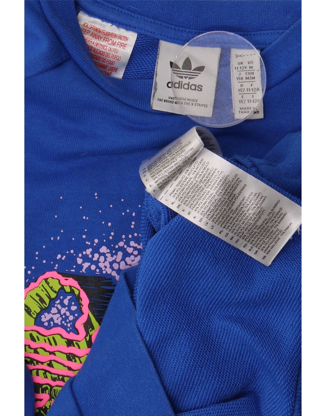 Adidas Jungen Graphic Sweatshirt Pullover 11-12 Jahre Blau Crosta